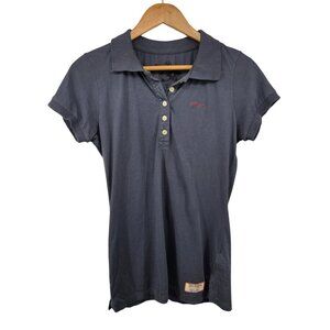 True‎ Religion Navy Polo Shirt Medium 100% Cotton Short Sleeve NWOT
